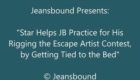 Star Gets Bound to Practice Her Escape Routine - HD