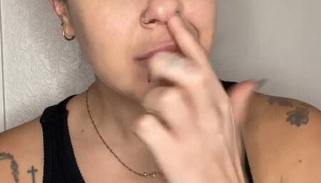 Picking my nose and farmers blows