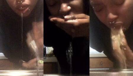 “I HAVE TO PUKE” emptying my belly after eating 5k calories