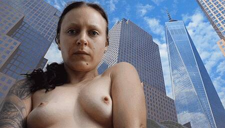 Naked Giantess in the City