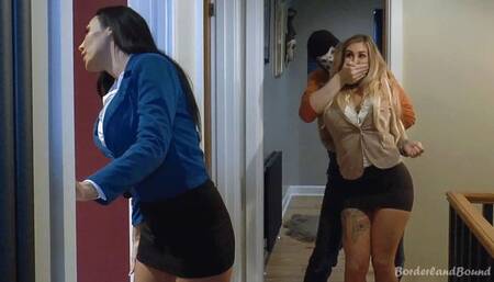 Hannah & Mila in: Well-Spooked Reporter Beauties in Peril Within the Secret Tunnels of Myersley Haunt!