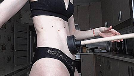 My plunger is sucking in my stomach! MP4