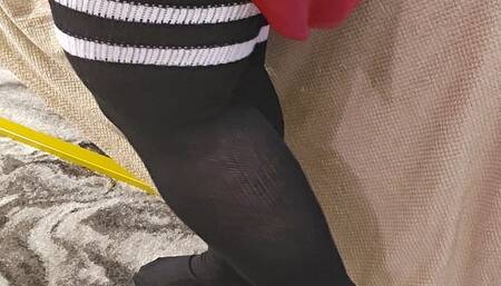 BBW Big Legs Super Long Socks Pull Off