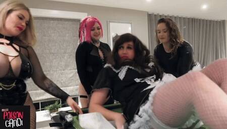 Gorgeous Sissy Maid's Huge Clit Sucked