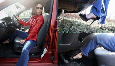 Nicky plays with exhaust fumes