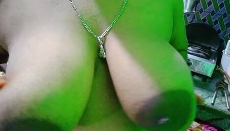 Hot Indian Housewife Masturbation on Kitchen