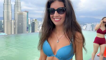 Picked up a beauty in a luxury hotel and fucked her in her room