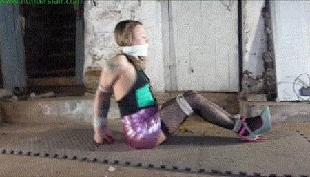 Pretty neighbor girl left alone helplessly crogtied in the cold dank basement (MP4 HD 6000kbps)