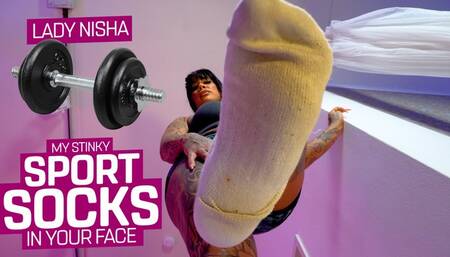 You will now get my stinky sports socks in your miserable face! ( Giantess Feet &amp; Socke with Lady Nisha ) - FULL HD wmv