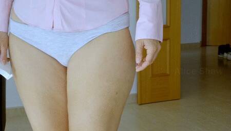 Two days of stomach stretching with measurements (before and after) f