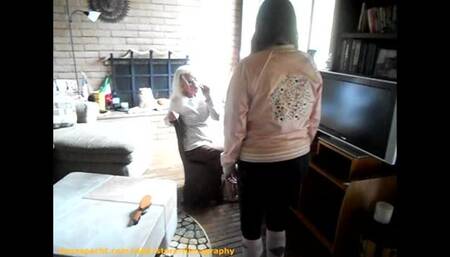 Audrey Auburn Hairbrush Spanking