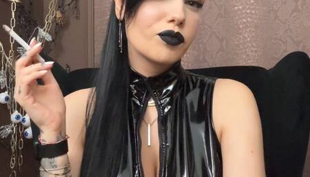 ASMR smoking and outfit