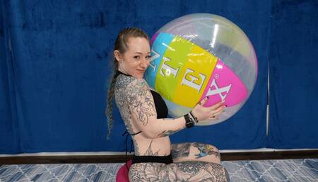 Jaiden Inflates an Intex Beachball by Mouth 4K (3840x2160)