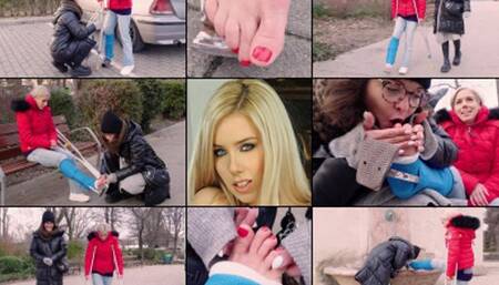 Nesty LLWC with Heel Bar Crutch Adjustment and Foot Warming in the Park