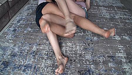 Playing with feet and toes (1920x1080 HD) WMV