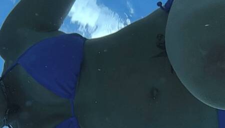 Carissa in Slow Motion bikini in the Pool