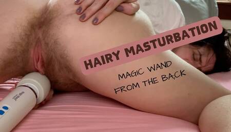 Hairy Pussy Hitachi Up-Close From Behind Preview