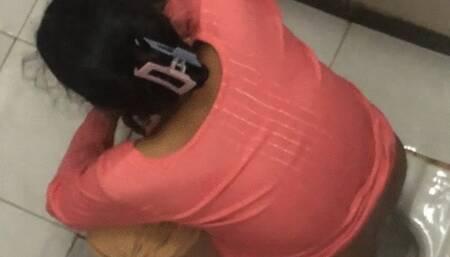 Wife bathroom pissing