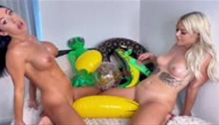 Oily inflatable orgasm