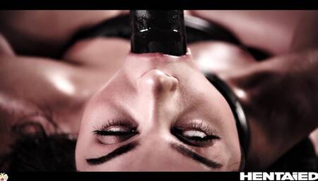 Real Life Hentai - Mouth Fuck compilation - Huge fat alien cocks deep inside throat