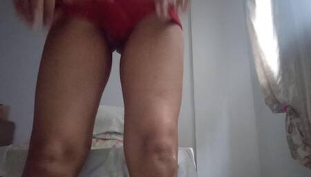 Taking off Panties and Masturbating Hot