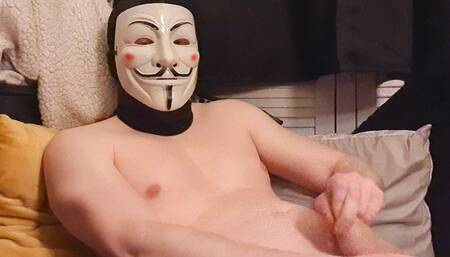 Watch Me Wank Till I Cum on the Floor Whilst Wearing a Mask