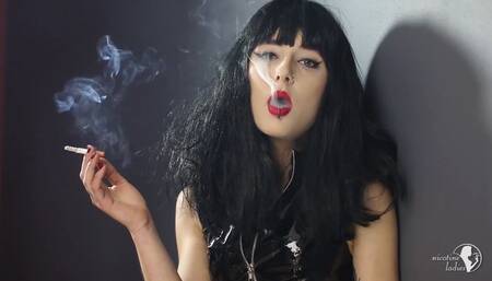 Brunette girl smoking compilation