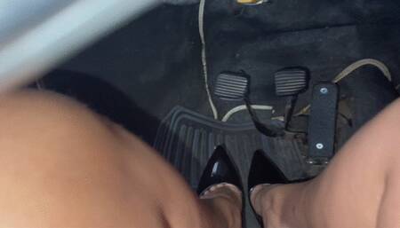 Barbara plays with the pedals