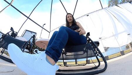 **VR 360** Poolside Giantess Foot & Vore Fun With Indica Jane