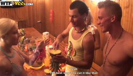 Theme sex party in Hawaiian style