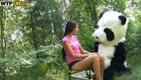 Hot strapon fucking in the woods