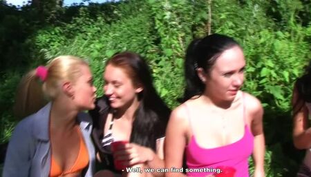 Wild college girls fucking outdoors