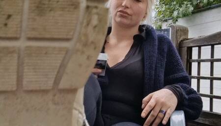 Look under the sole of my shoe while I smoke