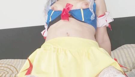 Snow White Ahegao, Buttplug and squirting fantasy