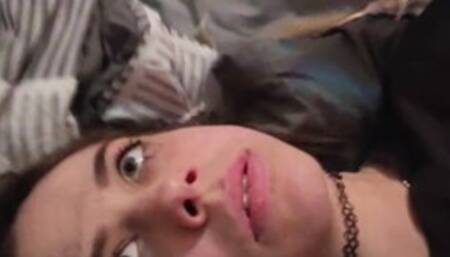 Petite slut choked out and slapped - "Command me Daddy!"