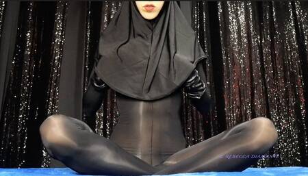 Worshipping my encased tits