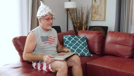 Grandpa Tinfoil Hat And Devils Mark