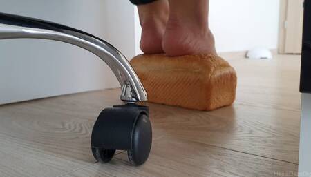Slowly trampled Loaf of Bread Barefoot