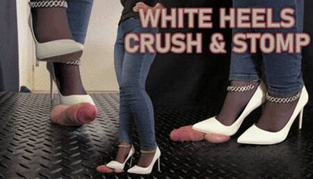 White Heels Crush and Stomp (Edited Version) - TamyStarly - Bootjob, Shoejob, Ballbusting, CBT, Trample, Trampling, High Heels, Crush, Stiletto