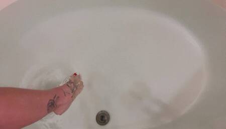 Carissa in the Black and White Swim Coach outfit--another Bathtub Chronicle Series