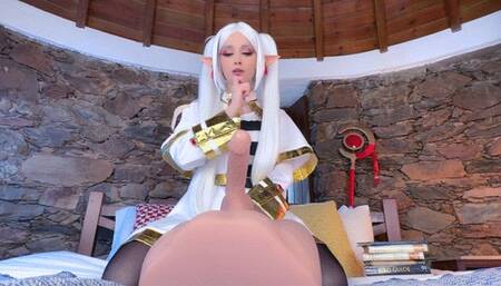 Frieren cosplay - JOI Countdown and Dildo Riding