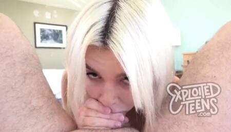 Blondie came over to give head