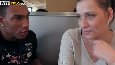 Real public sex with a stunning brunette