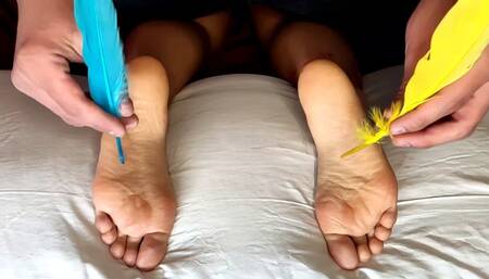 Sophia's feet are insanely ticklish!