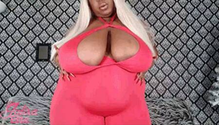 Pink Catsuit BBW Body Worship Striptease