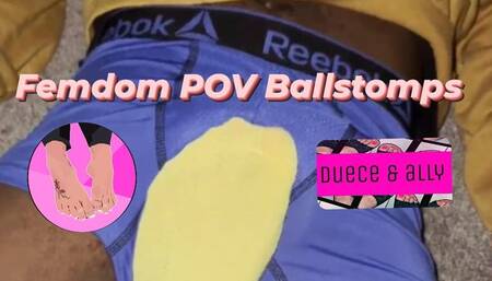 Femdom POV Ballstomps