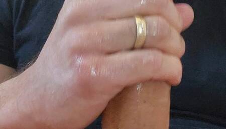 Alpha male sucks huge cock