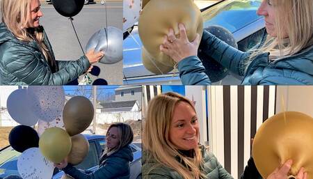 KoalaBalloon parking lot helium balloons popping