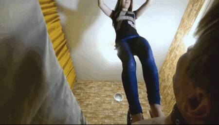 Trampling-Spitting Bertie Look at how I stamp my feet on the slave's body Everything is tough as I like it! And as always, I spit on his face!