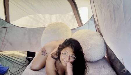 Custom White cock sub camping